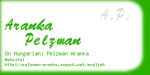 aranka pelzman business card